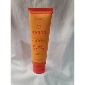 Mando BOURBON LEATHER Whole Body Invisible Cream Deodorant 3oz Tube for Men